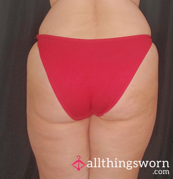 Cotton Red Full-Back Panties