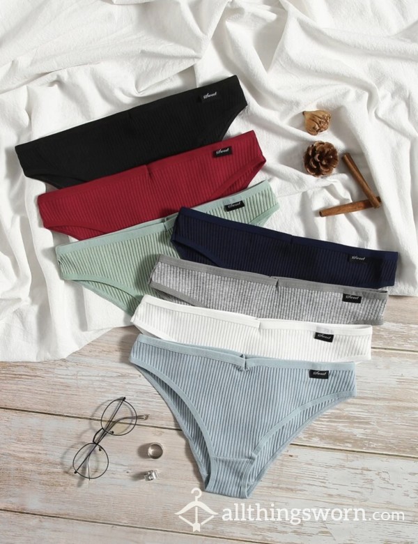 Cotton Ribbed Full Back Panties - Choose Your Color ♥️