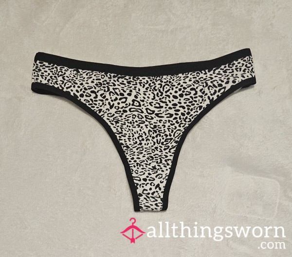 Cotton Snow Leopard Thong