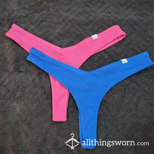 Cotton Thong, Low V Cut