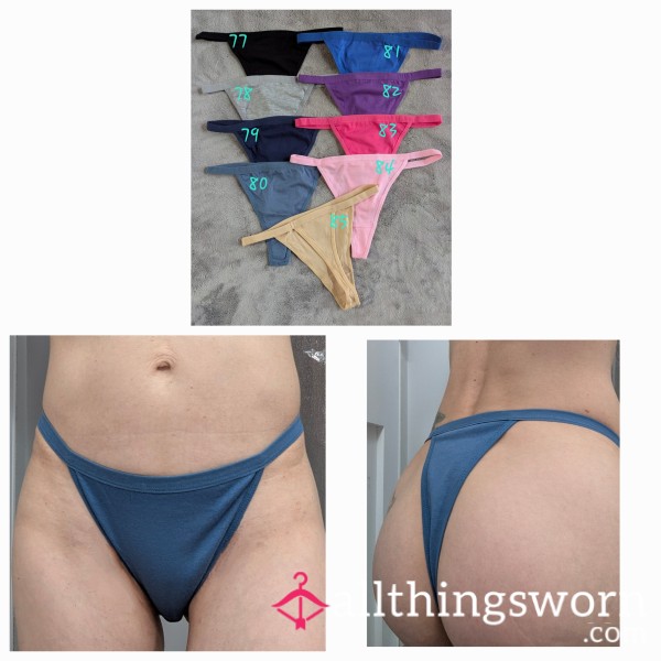 Cotton Thong Panties With Add-on Options