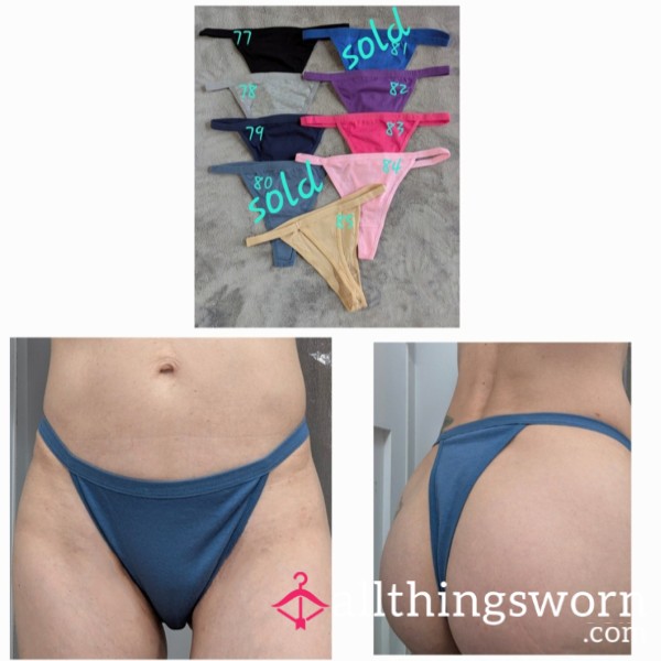 Cotton Thong Panties With Add-on Options