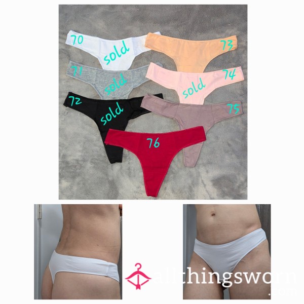 Cotton Thong With Add-on Options