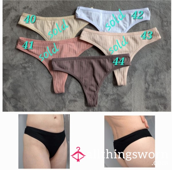 Cotton Thong With Add-On Options