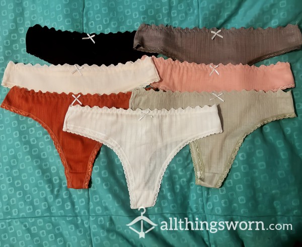 Cotton Thongs And 1 Week Access To My Solo Or Couple Drive