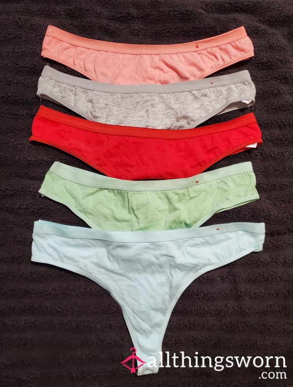 Cotton Thongs Multiple Colors