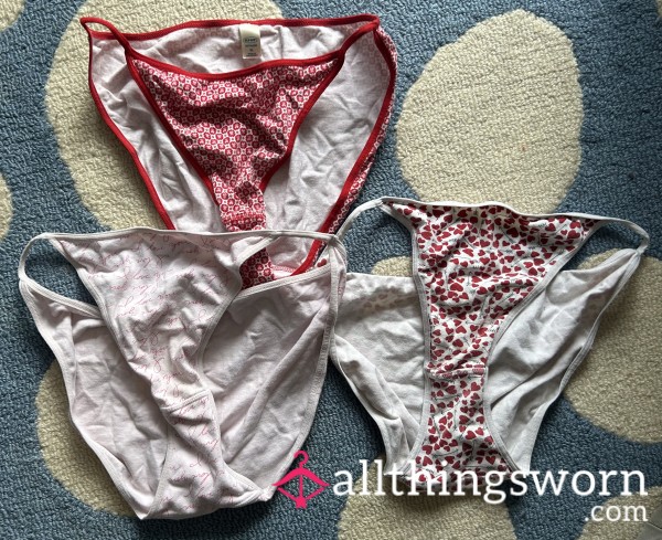 Cotton Valentine’s String Bikinis