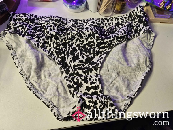 Cow Print Cotton Panties Size M