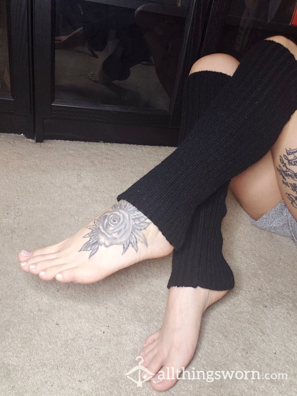 2 For $22✨️ Cozy Knee High Leg Warmers Tattooed Tiny Petite Little Japanese Asian Feet