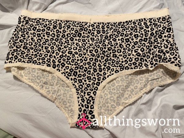 Cream Animal Print Cotton Fullbacks