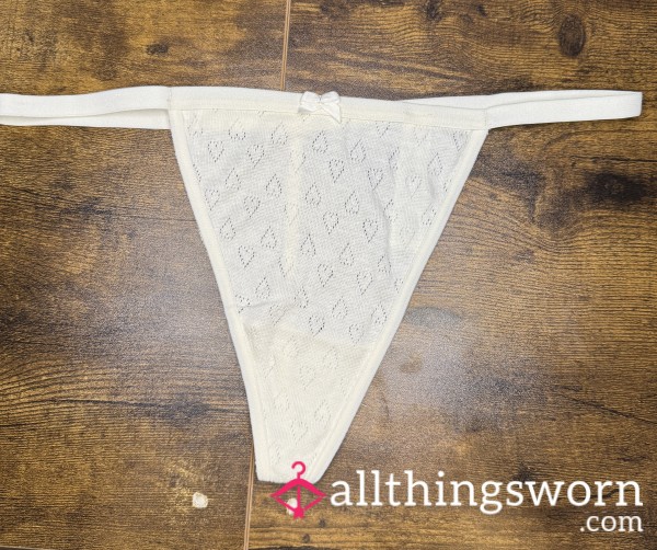 Cream Cotton G-String