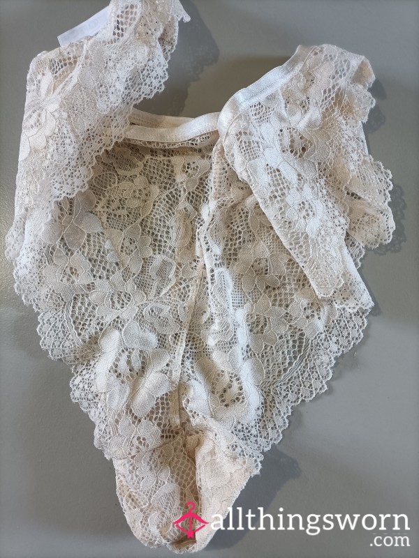 Cream Lace Panties Unbelievable Smell