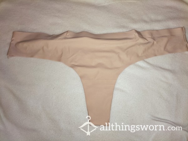 Cream Seamless Silky Thong