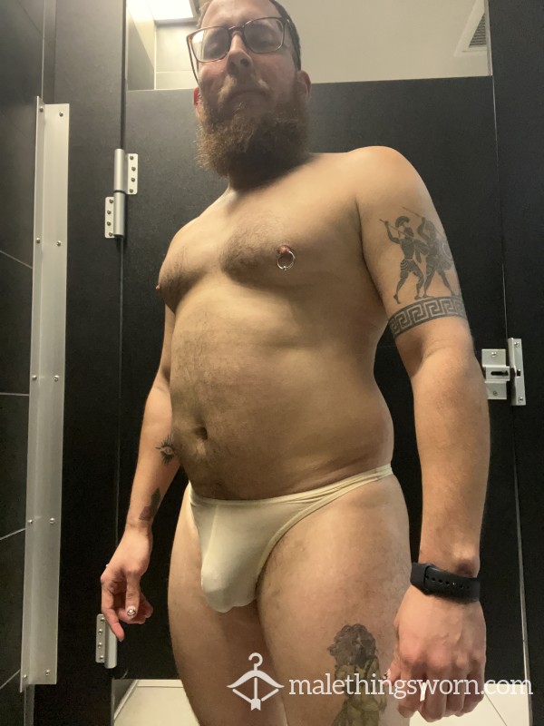 Cream Thong (3 Days Worn)