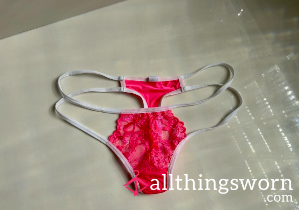 Creamy Custom Pink Lace Thong