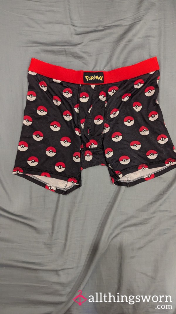 Creamy Well Worn Pokemon Pokeball Boxers