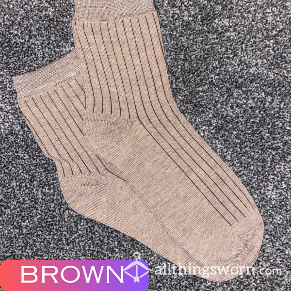 Crew Cut Brown Socks 🤎 2 Day Wear And 1 Workout Included