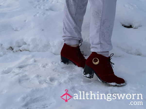 Crimson Steps In Snow