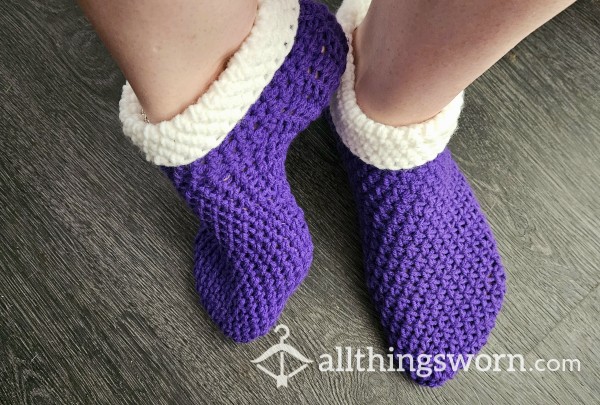 Crocheted Bootie Socks 🧦