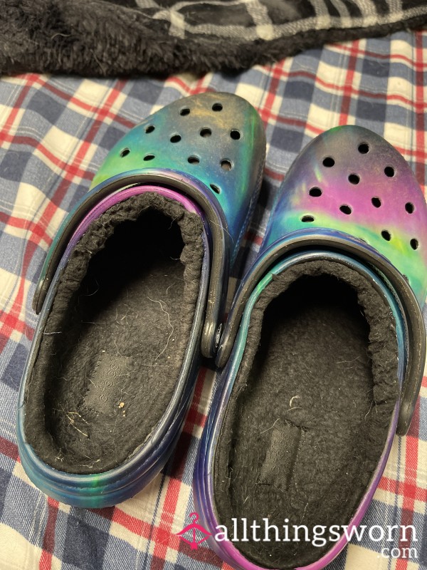 Crocs Used As Slippers, Stinky And Very Well Worn