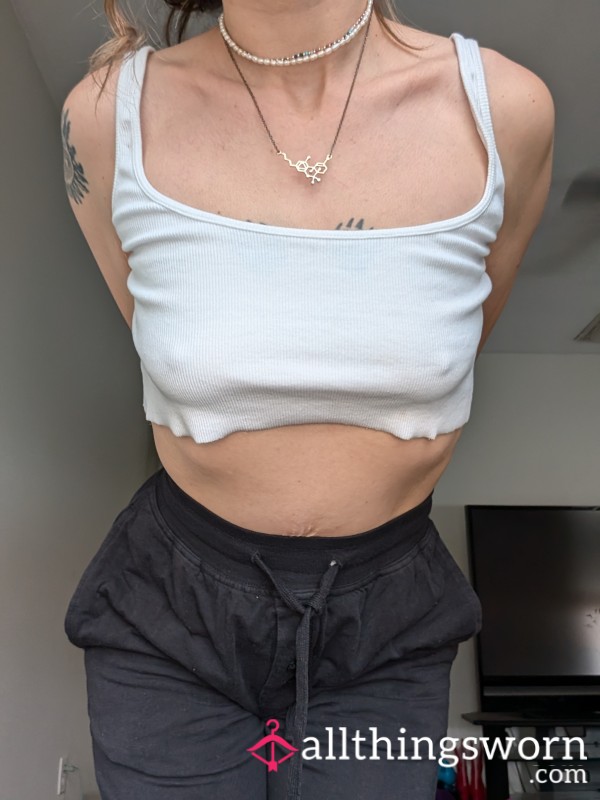 Cropped White Tank