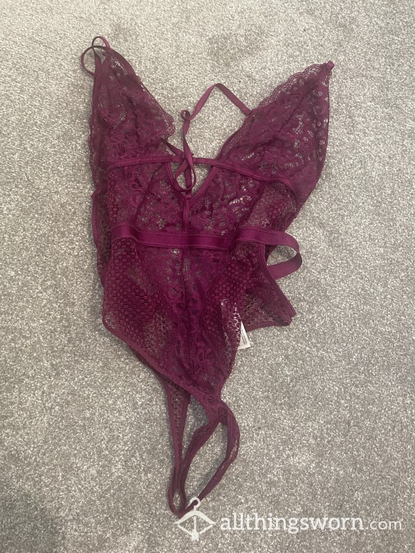 Crotchless Lace Purple G String Post F**k Lingerie And Play By Play Experience + Pic