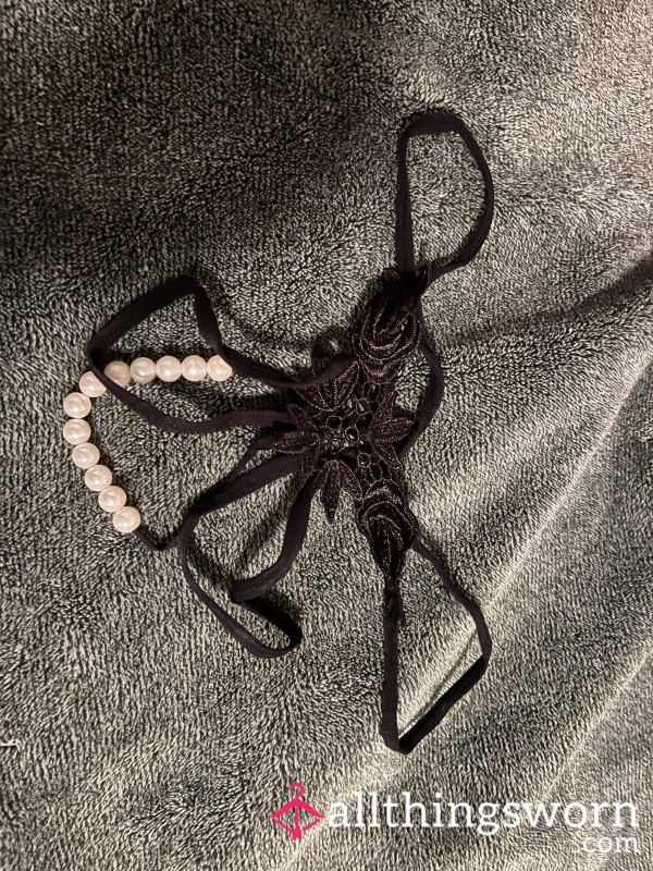 Crotchless Pearl G String