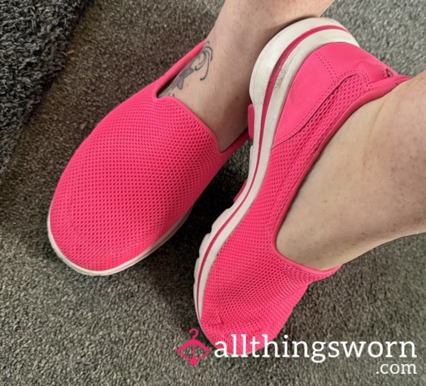 Cuck Bootlicker Lick These Creampie Pink Slip Ons Clean With Our Cei Voicemail Instructions Worn No Socks For Extra Strength