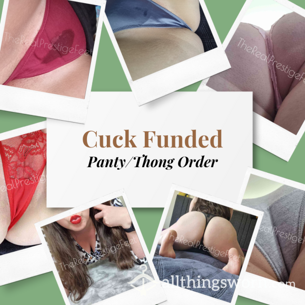 Cuck Funded Alpha Panty Or Thong Order | Standard Wear 48hrs | Includes Photos & Premade Video - From £18.00 + P&P