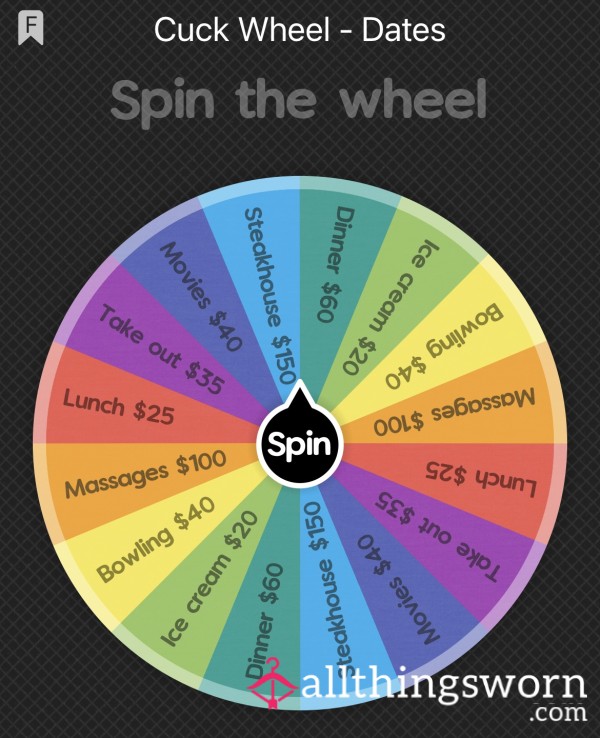 Cucks Spin The Wheel & Pick/Pay For Date Night