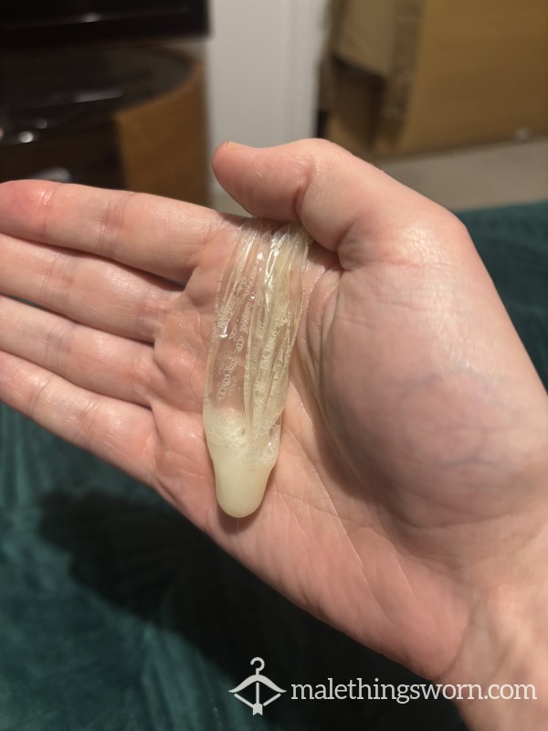 C*m Filled Condom With Video