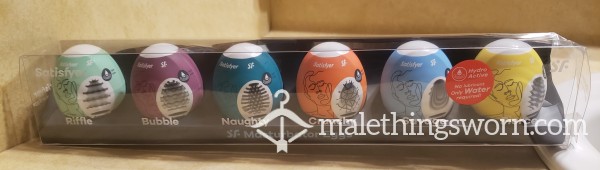 C*m Filled Used Satisfyer Masturbator Egg