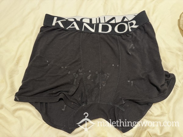 C*m-soaked Black Underwear