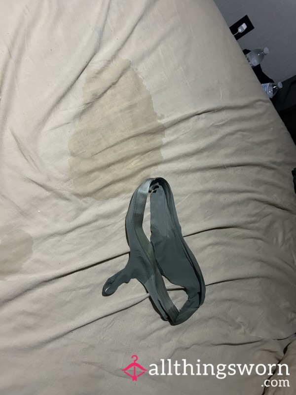 C*m Soaked Thong Up For Grabs