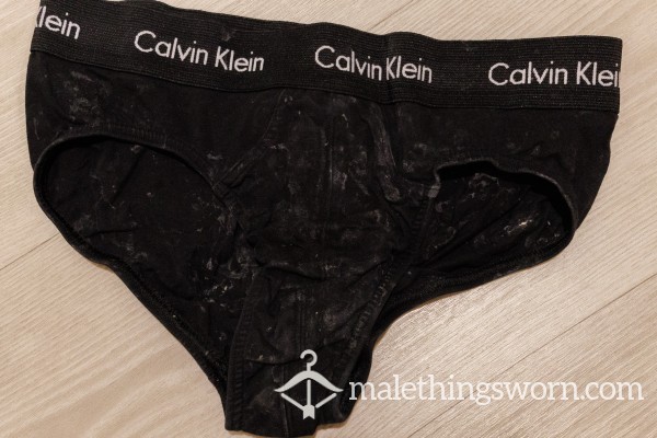 C*m-Stained Black CK Briefs