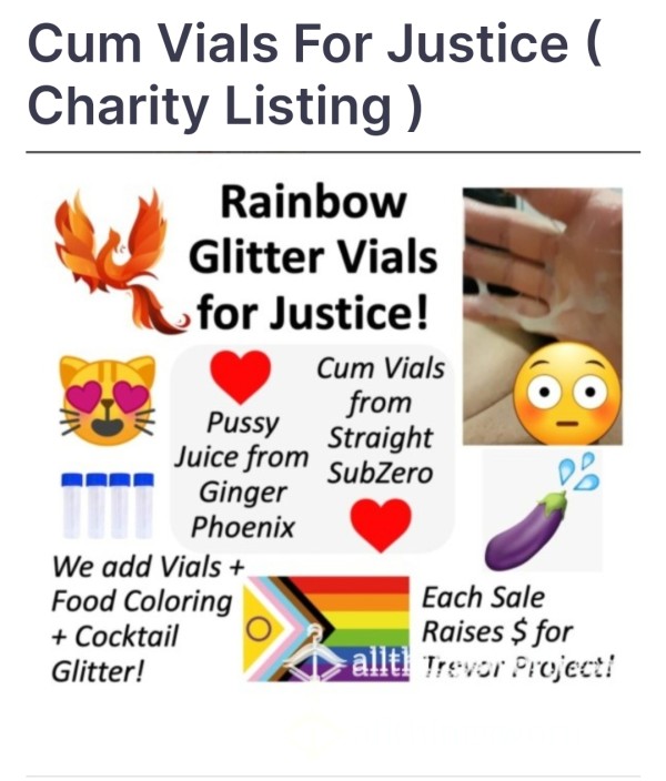 ( ON HOLD)c*ck-tail Colourful Glittery C*m  ( Charity Listing )