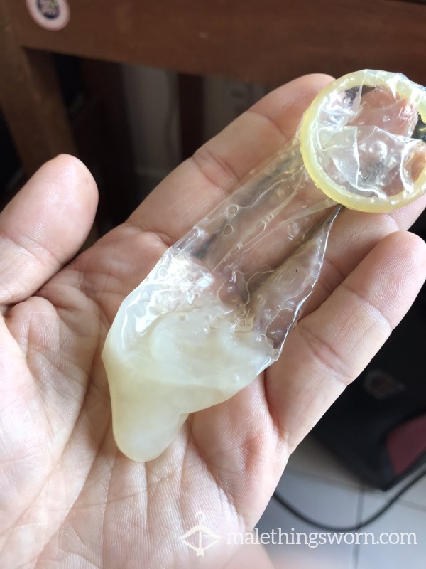 C*m Or Pi*s Filled Condom Big Fat Load