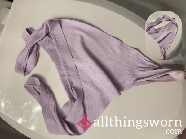 Curvy Worn Lavendar Thong Panties