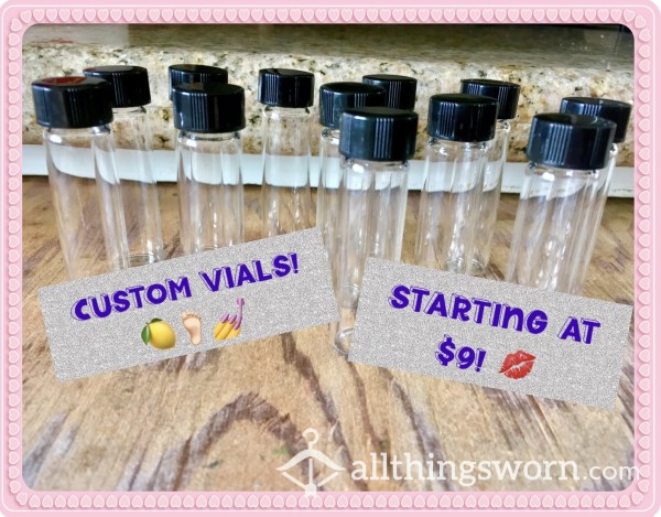 Custom 2 Dram Vials Starting At $9! 🍋🦶🏻💅 👄