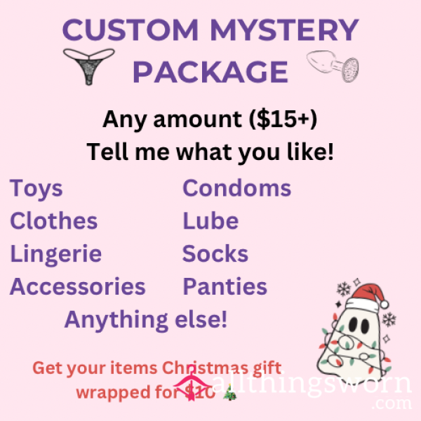 Custom Mystery Package! Panties, Socks, Condoms & Anything Else! Let’s Talk About It ❤️