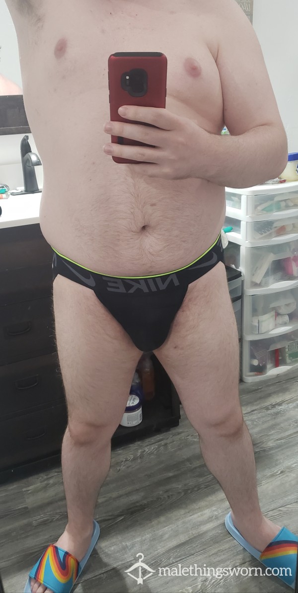 Custom Nike Dri-Fit Mesh Extra Large (XL) Black Jockstrap