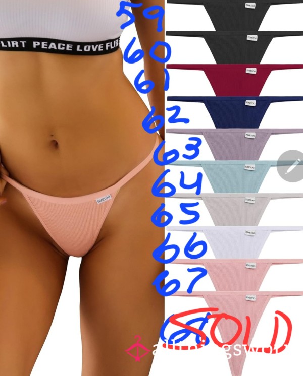 Custom Soft Cotton G-String Thong Panties