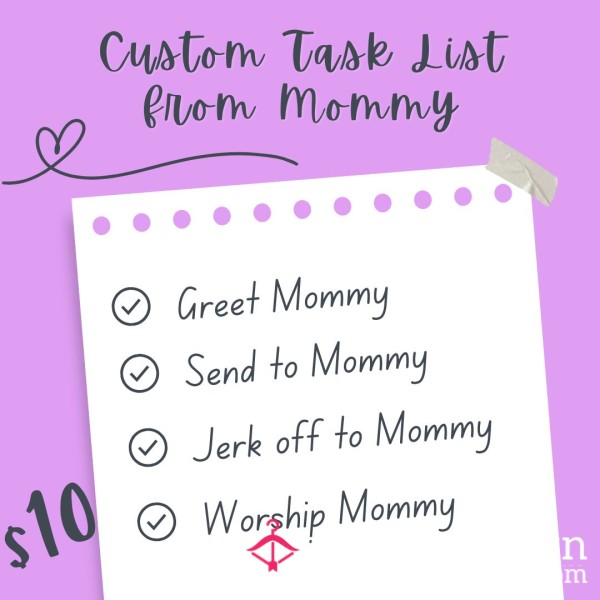 Custom Task List From Mommy