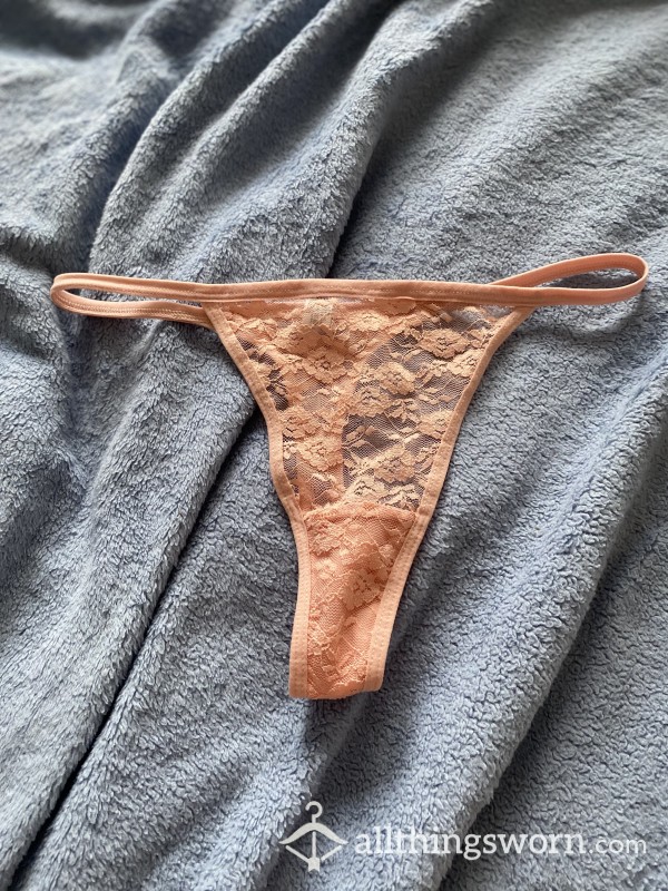 Custom Wear- Lacy Light Pink Thong