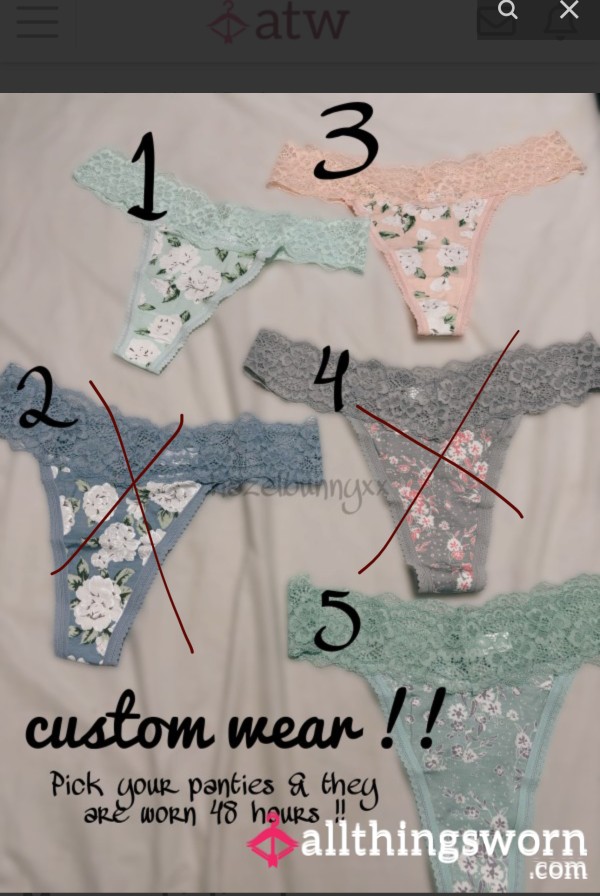 Custom Wears Pick Your Panty