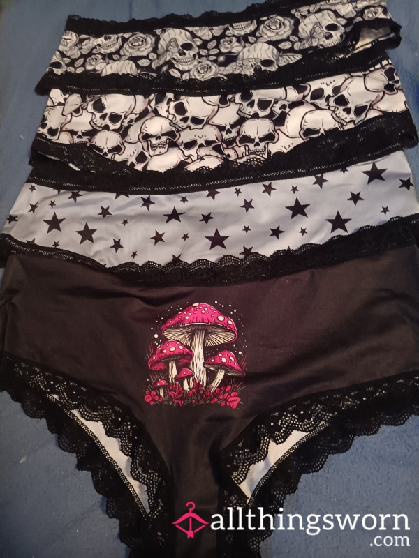 Custom Worn Skull/Star/Mushroom Panties