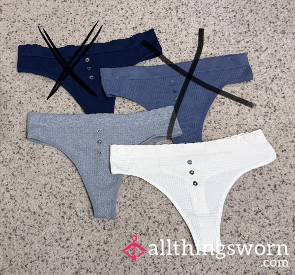 Cute And Comfy Knit Thong🧶 - Blue/Gray/White