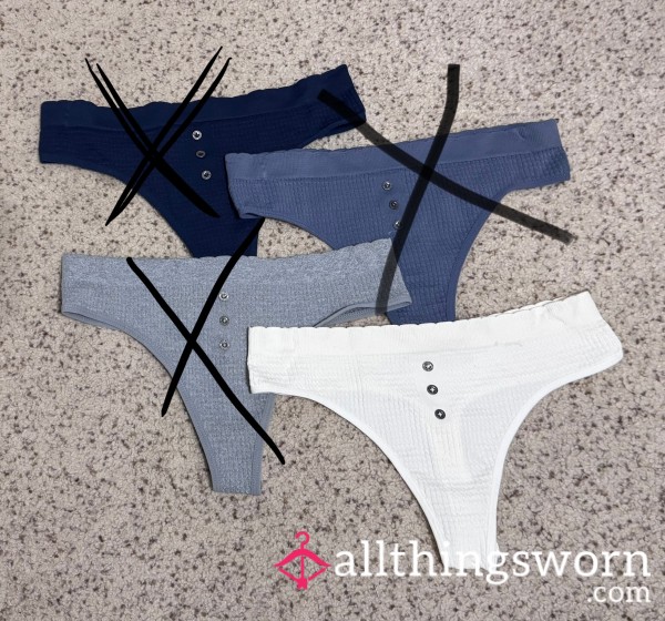 Cute And Comfy Knit Thong🧶 - Blue/Gray/White