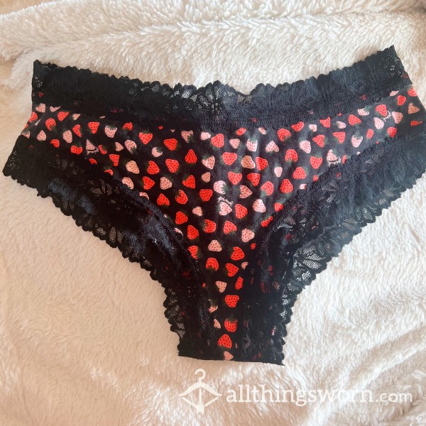 Cute Black Strawberry Panties 🍓