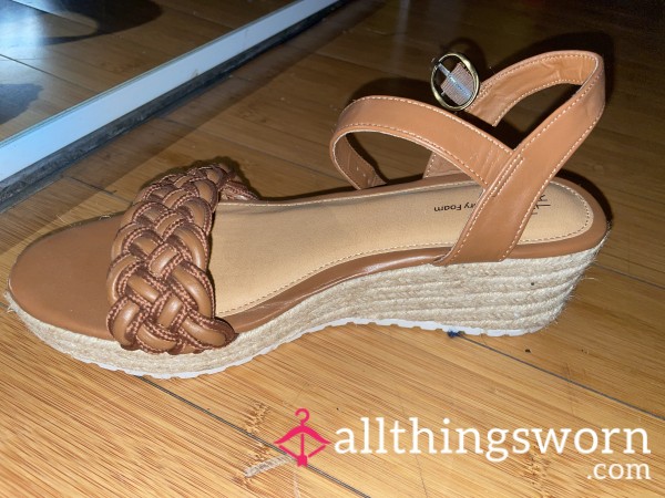 Cute Brown Sandal Wedges